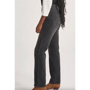 Denim Forum Joni High Rise Loose Jeans 29L Black Organic Cotton Aritzia Long